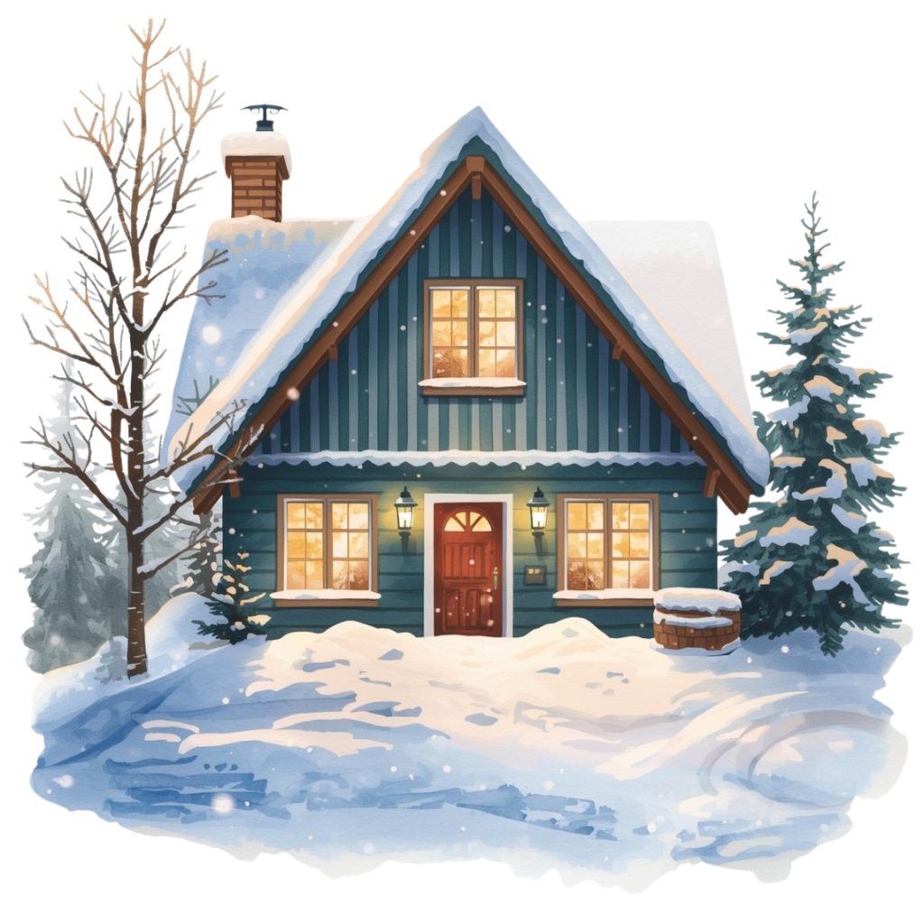 【水彩画風】エレガントなクリスマスモチーフ クリップアート 11点セット/ PNG透過