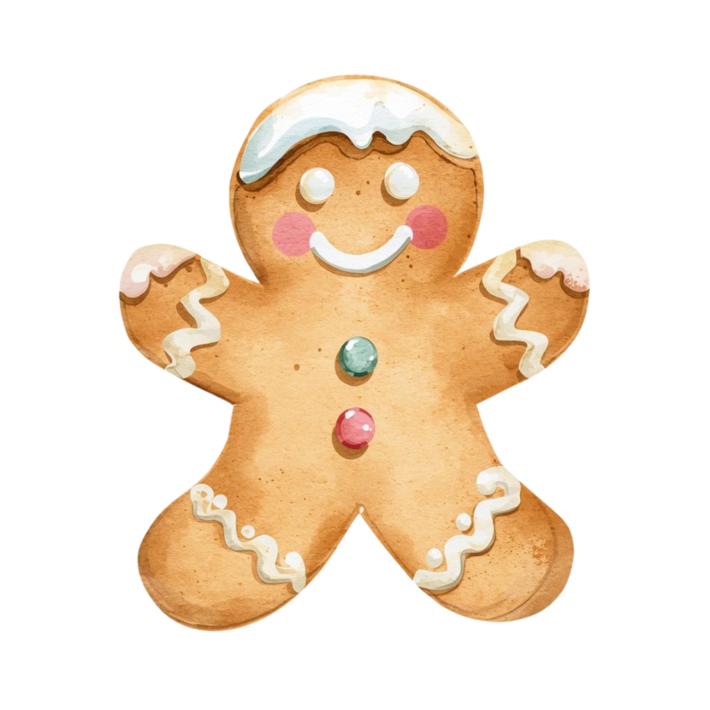 【水彩画風】エレガントなクリスマスモチーフ クリップアート 11点セット/ PNG透過