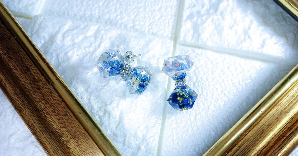 星空の砂時計ピアス