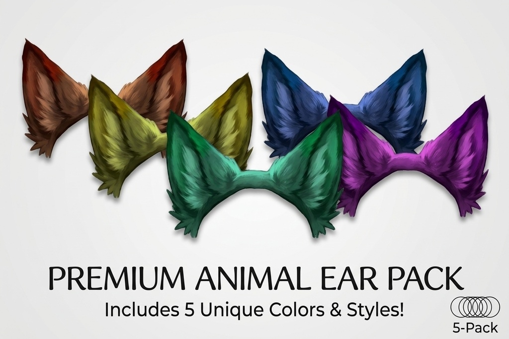 【VTuber素材】狐の耳 / Fox Ears Pack (PNG)