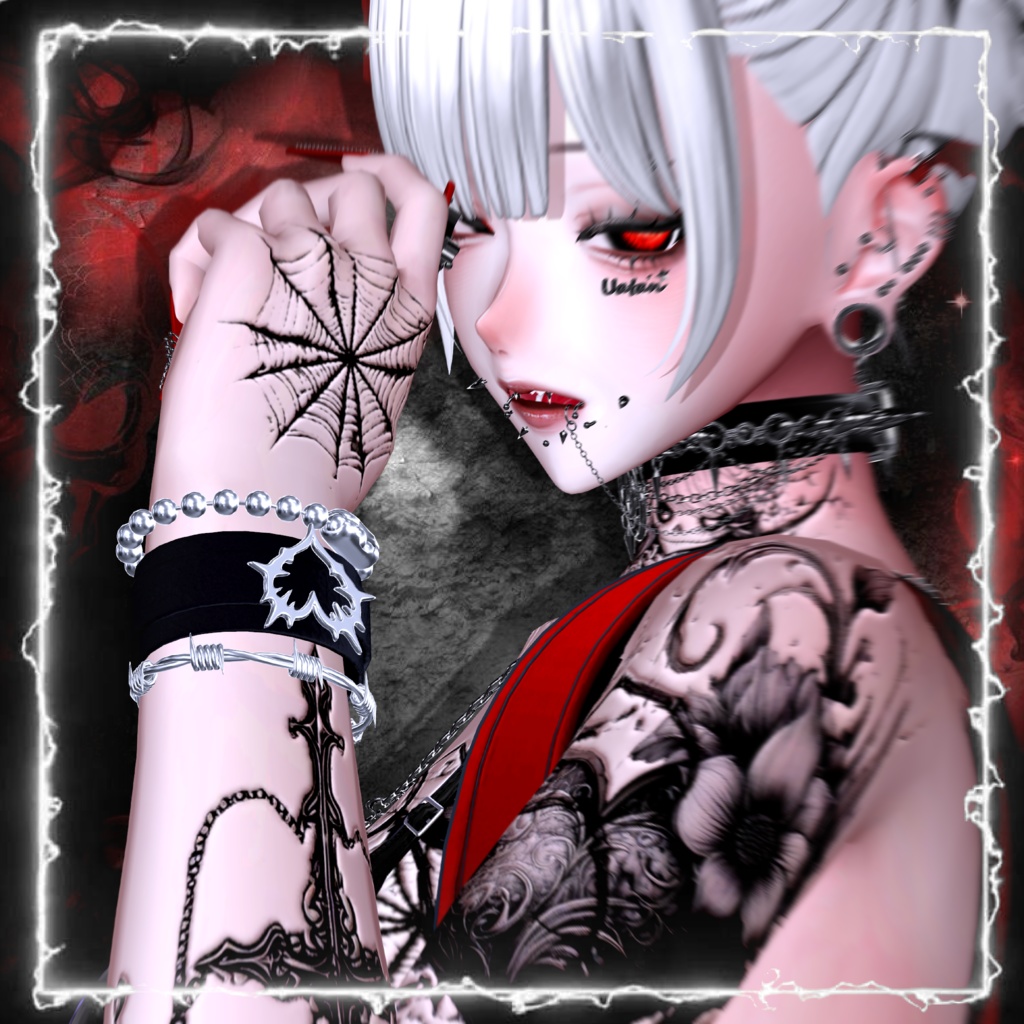 【VRChat】Gothpunk Bracelet Set ブレスレット