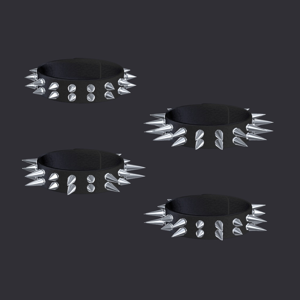 【VRChat】Gothpunk Bracelet Set ブレスレット