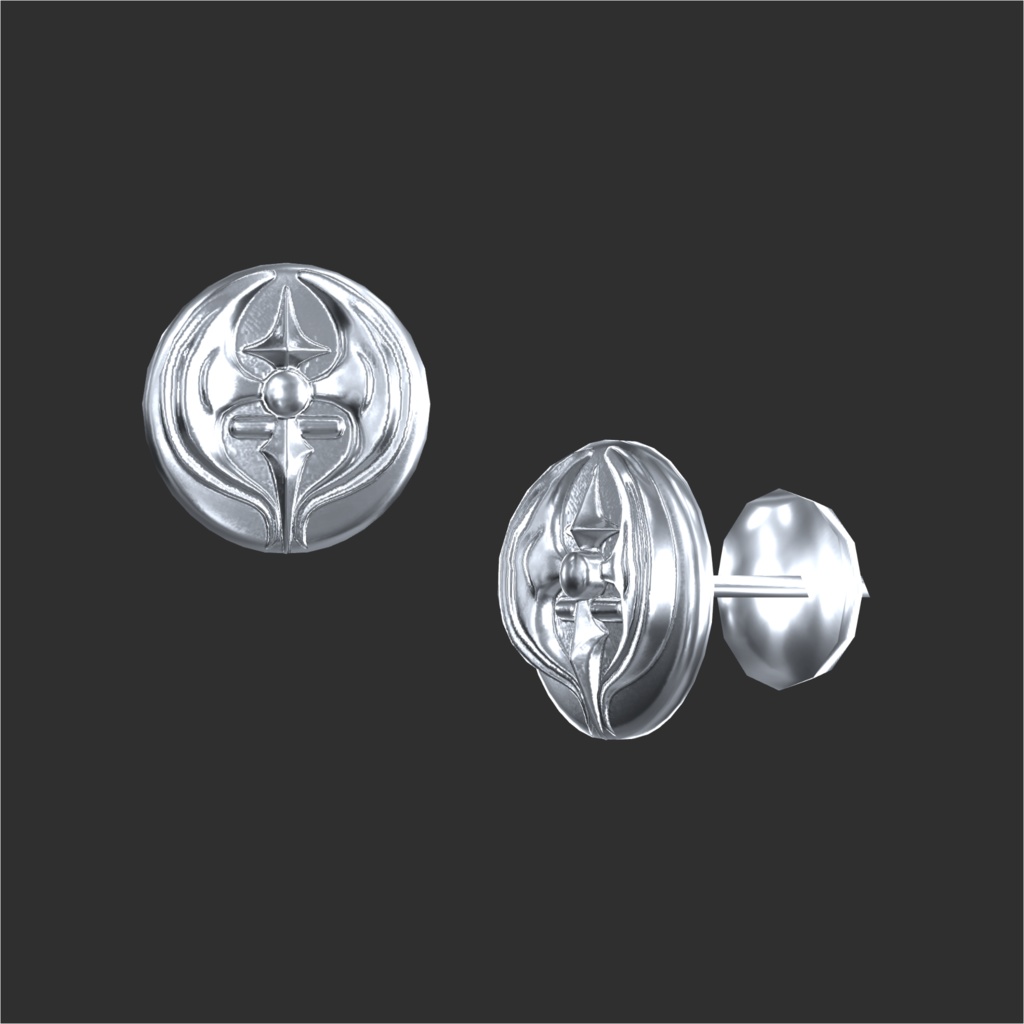 【VRChat】「renatus」 HT logo earring 3Dモデル