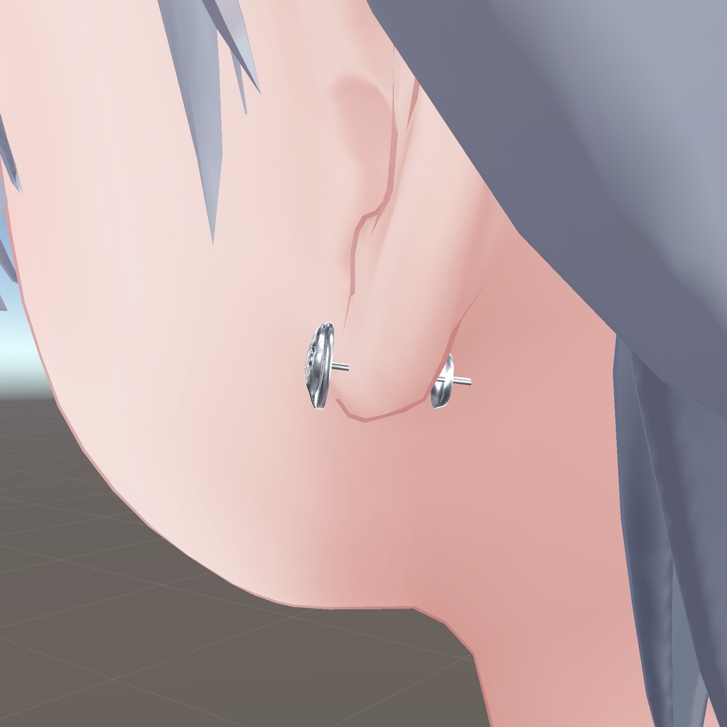 【VRChat】「renatus」 HT logo earring 3Dモデル