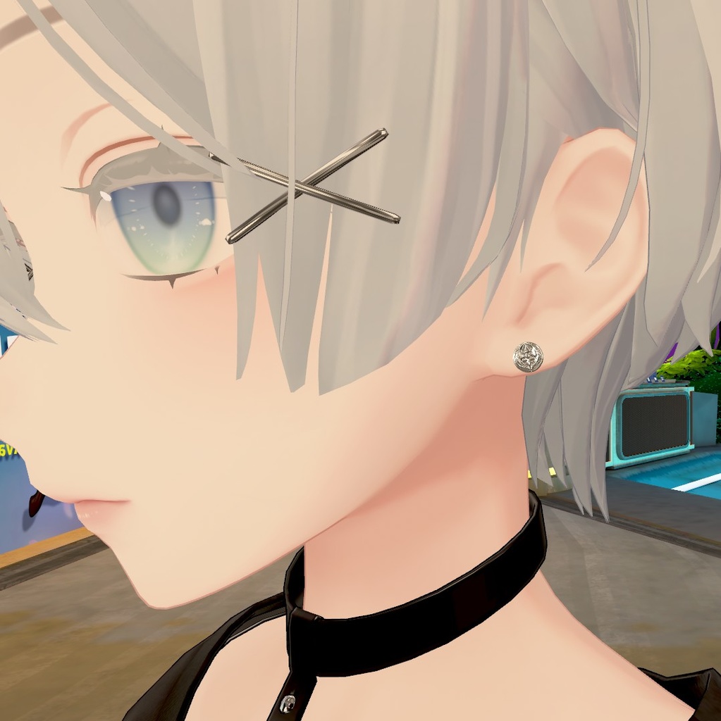 【VRChat】「renatus」 HT logo earring 3Dモデル