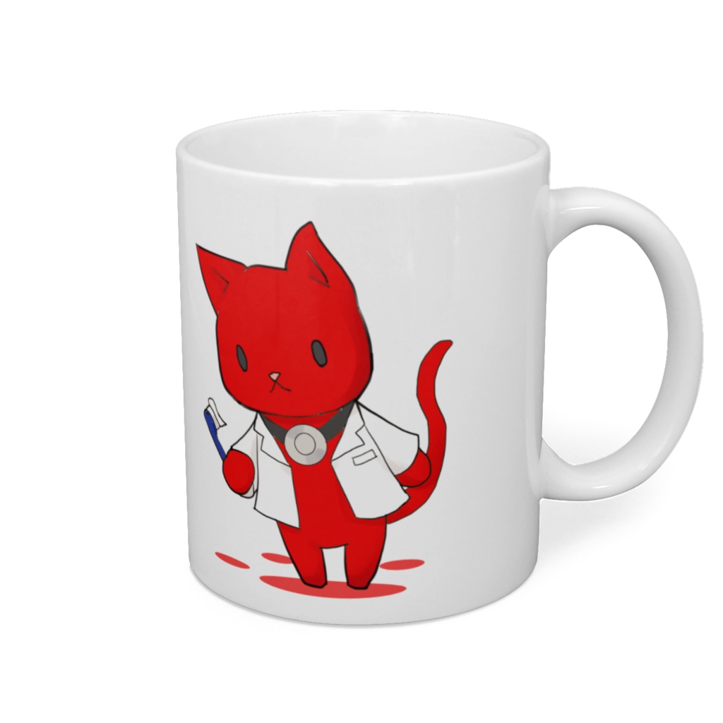 赤い猫マグ