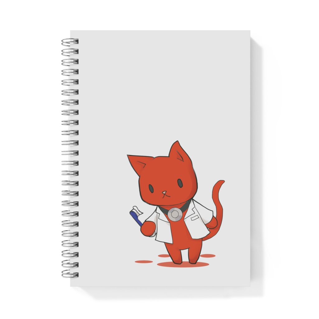 赤い猫ちゃんリングノート