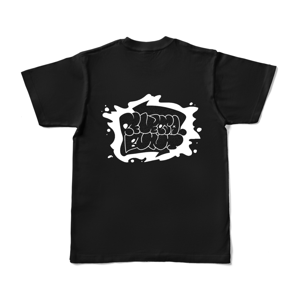 反転バントTシャツ-黒