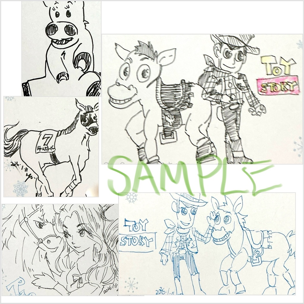 【オーダー承ります】ポストカードサイズイラスト☆