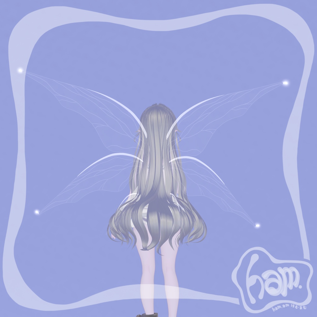 【無料・VRC想定・MA対応】妖精の羽 Fairy Wings【アクセサリー】