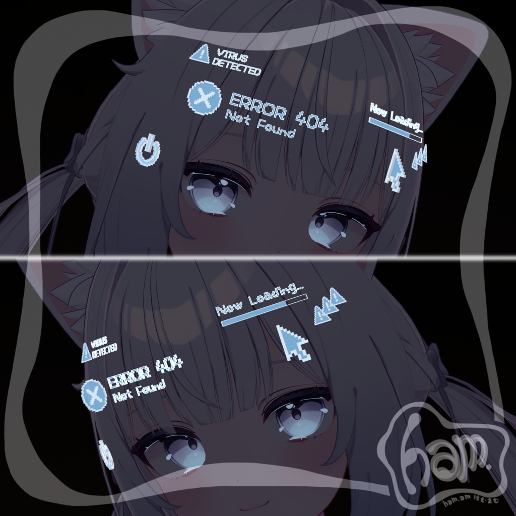 【VRC想定・MA対応】デジタルヘアアクセ Digital Hair Accessories【アクセサリー】