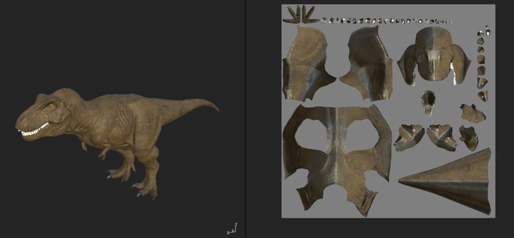 【3Dモデル】ティラノサウルス(Hi & Low Polyセット)