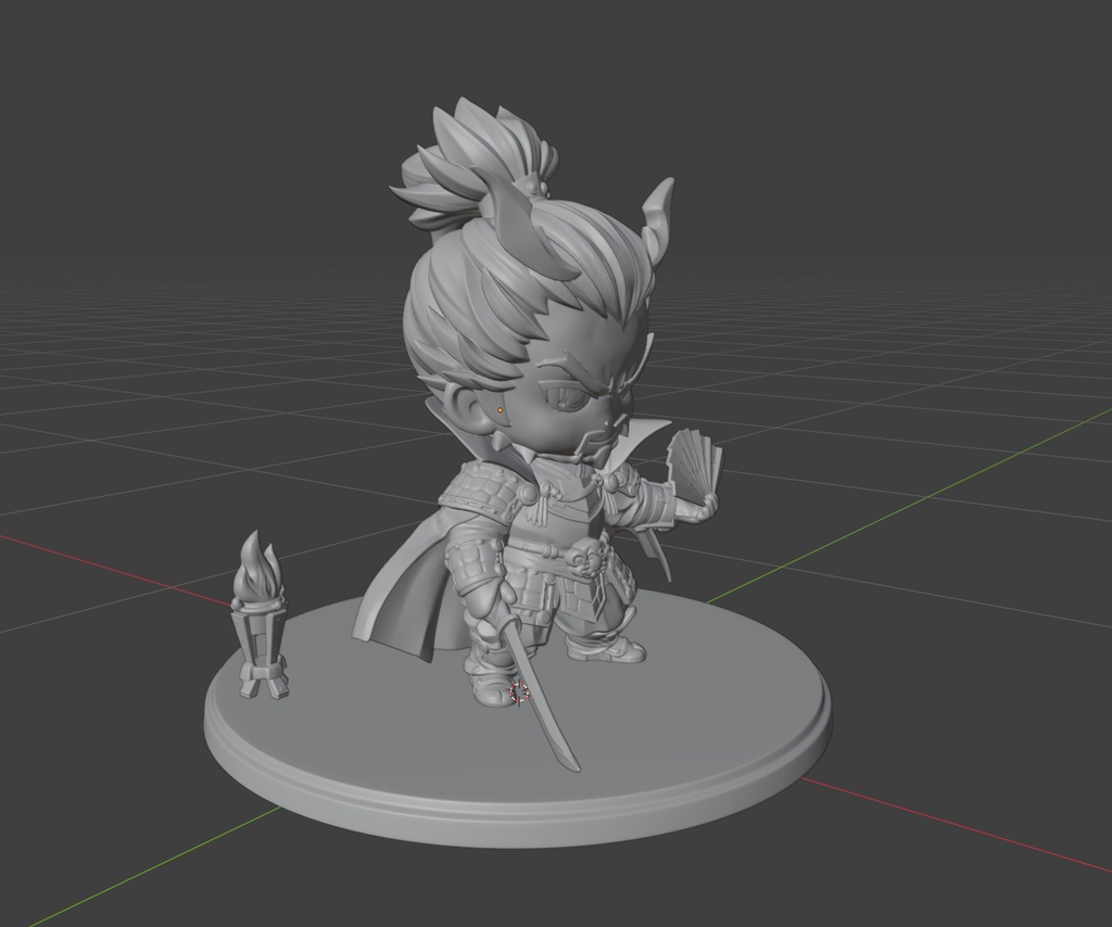 【3Dモデル】信長(AIモデリング検証・3Dプリント用素材)