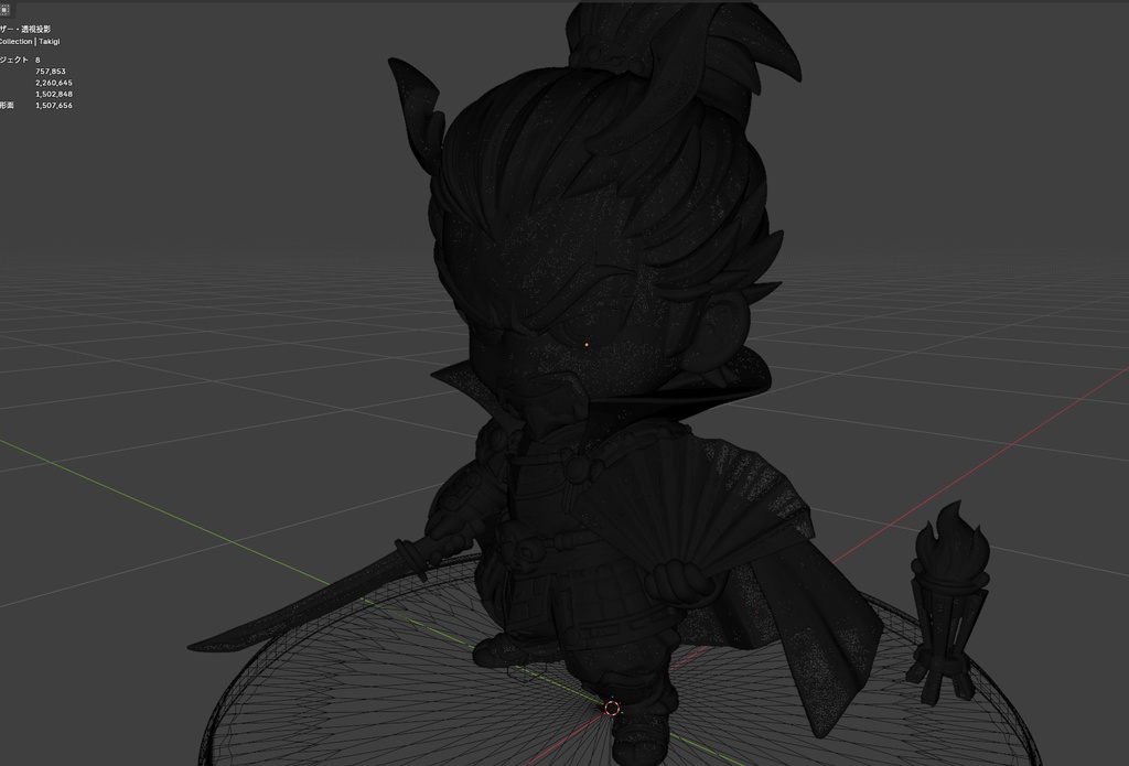 【3Dモデル】信長(AIモデリング検証・3Dプリント用素材)