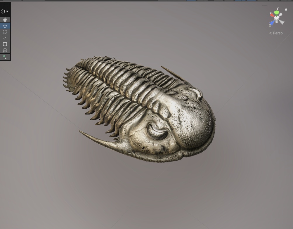 【3Dモデル】三葉虫(PBRテクスチャ・フルセット)+Unityデータ