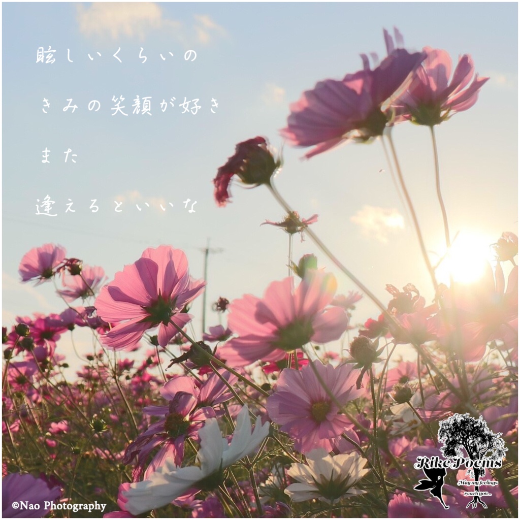 こころの妖精 -RiKe Poems- フォトポエム (RK020317) アクリルブロック 100×100mm