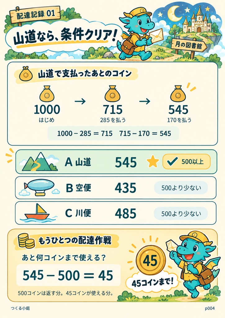 【小学3〜5年生めやす】ドラゴン郵便局|1000コインの配達ミッション