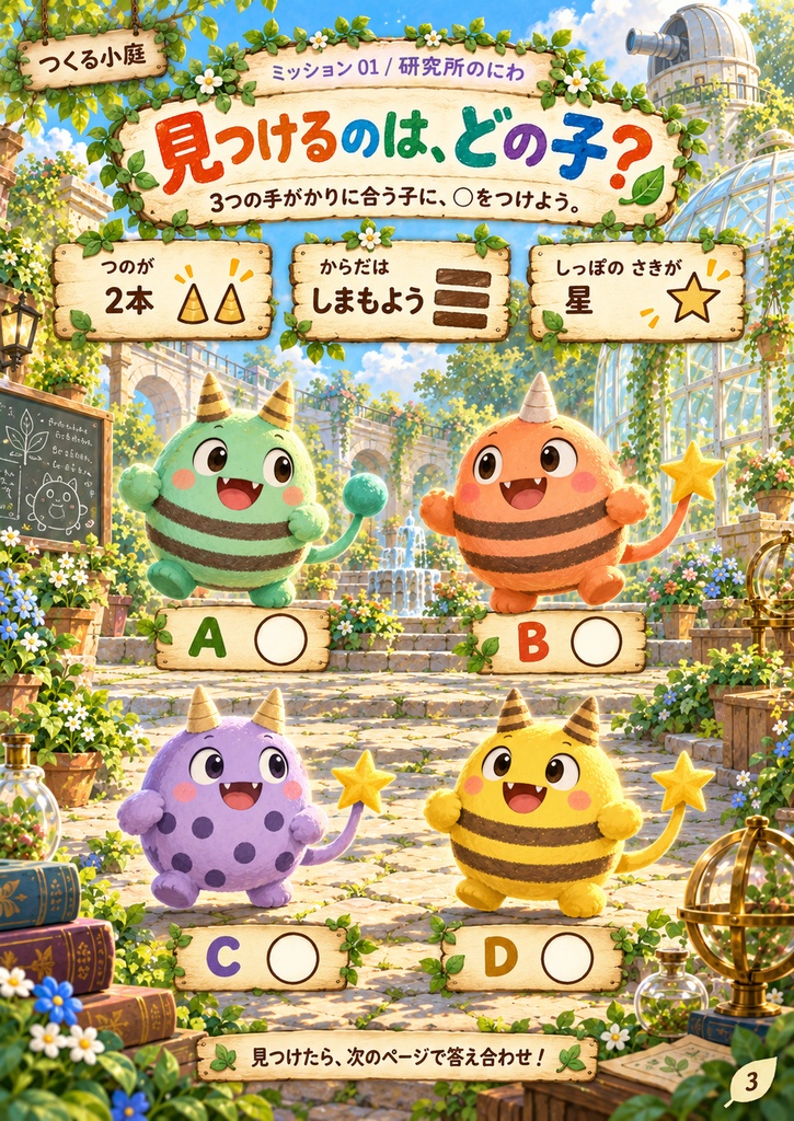 モンスター研究所|親子で楽しむモンスター探し・観察ゲームPDF