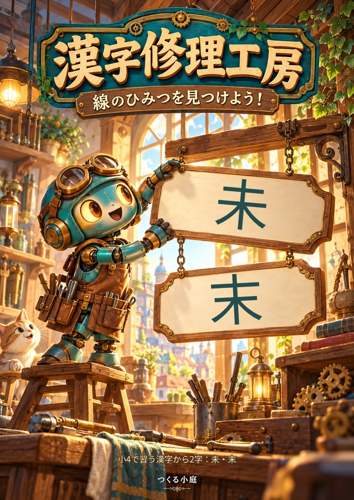 漢字修理工房｜「未・末」の違いを見つけて書く・全10ページPDF