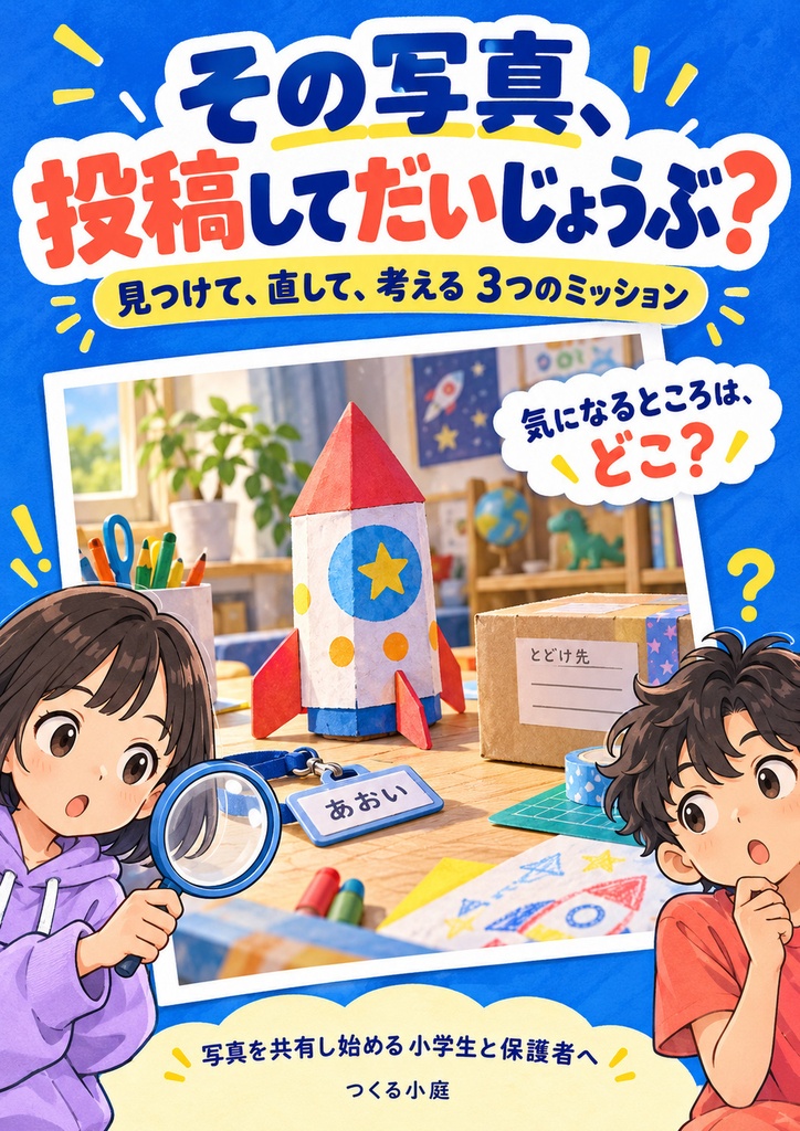 その写真、投稿してだいじょうぶ？｜親子で遊ぶ写真チェックPDF・全10ページ