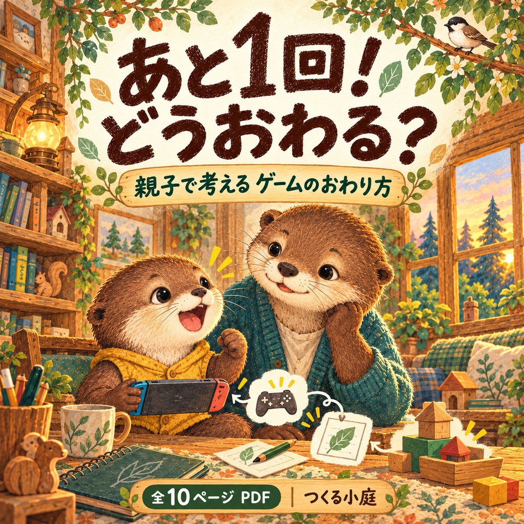 あと1回！どうおわる？｜親子でゲームのおわり方を考えるPDF・全10ページ