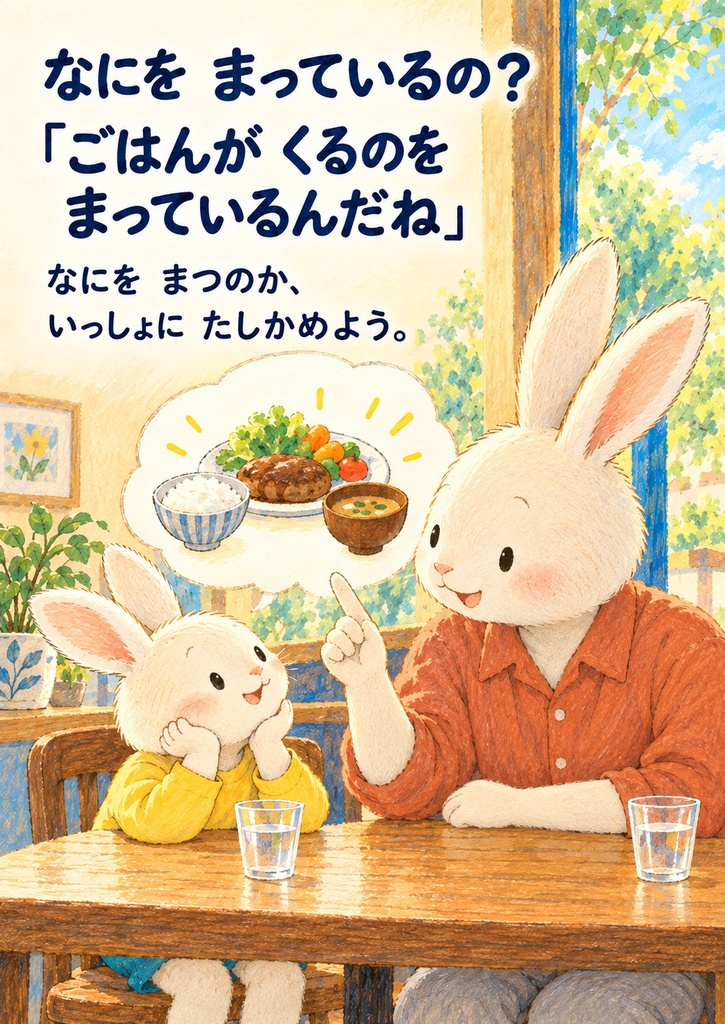 まだかな? まってるあいだ、なにする?|親子で読む絵本と4種類のカード【24ページPDF】