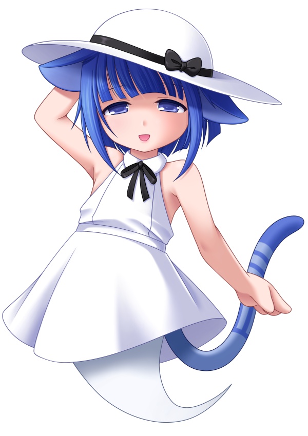 ネコマタ（藍）アクリルキーホルダー