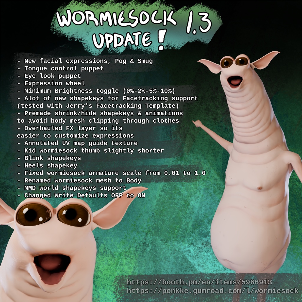 Wormiesock VRChat Avatar