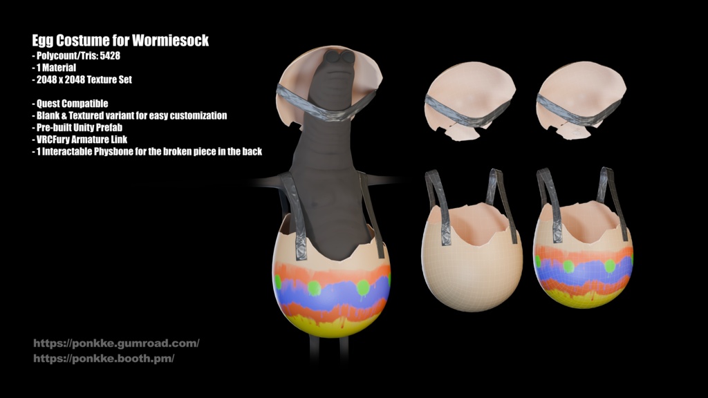Egg Costume for Wormiesock