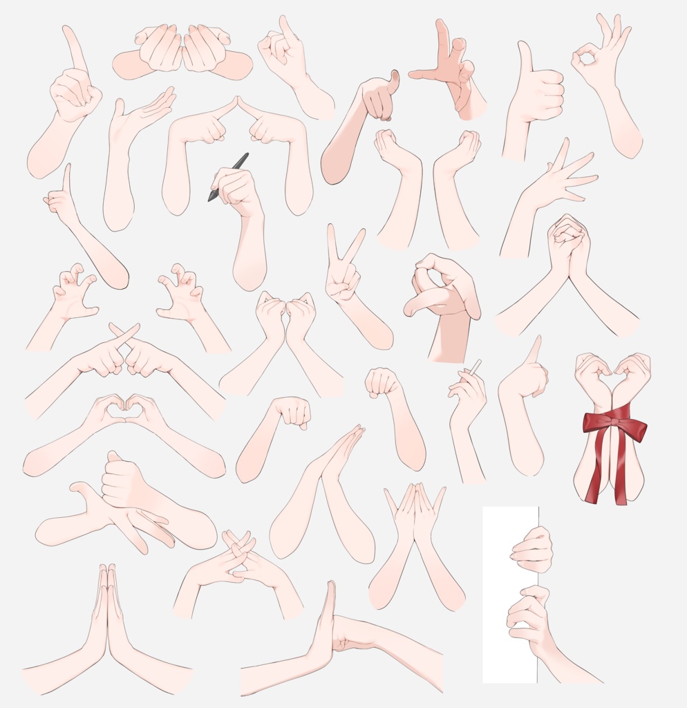 【Vtuber向け素材】手の素材 全31種セット