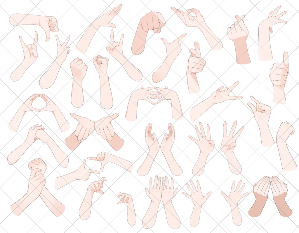 【Vtuber向け素材】手の素材Vol.2 全30種類セット
