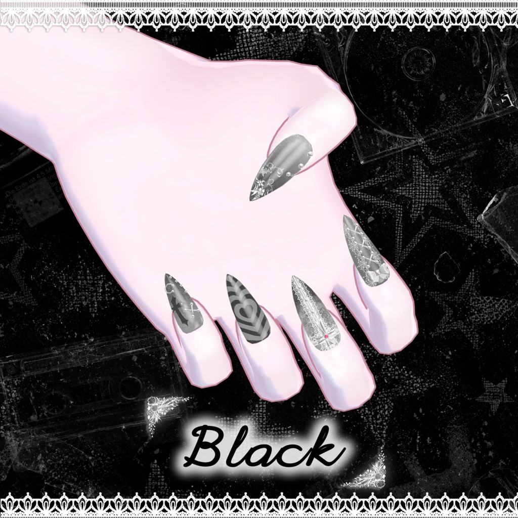 【12Avatars】Kitsch Nail ♰🖤