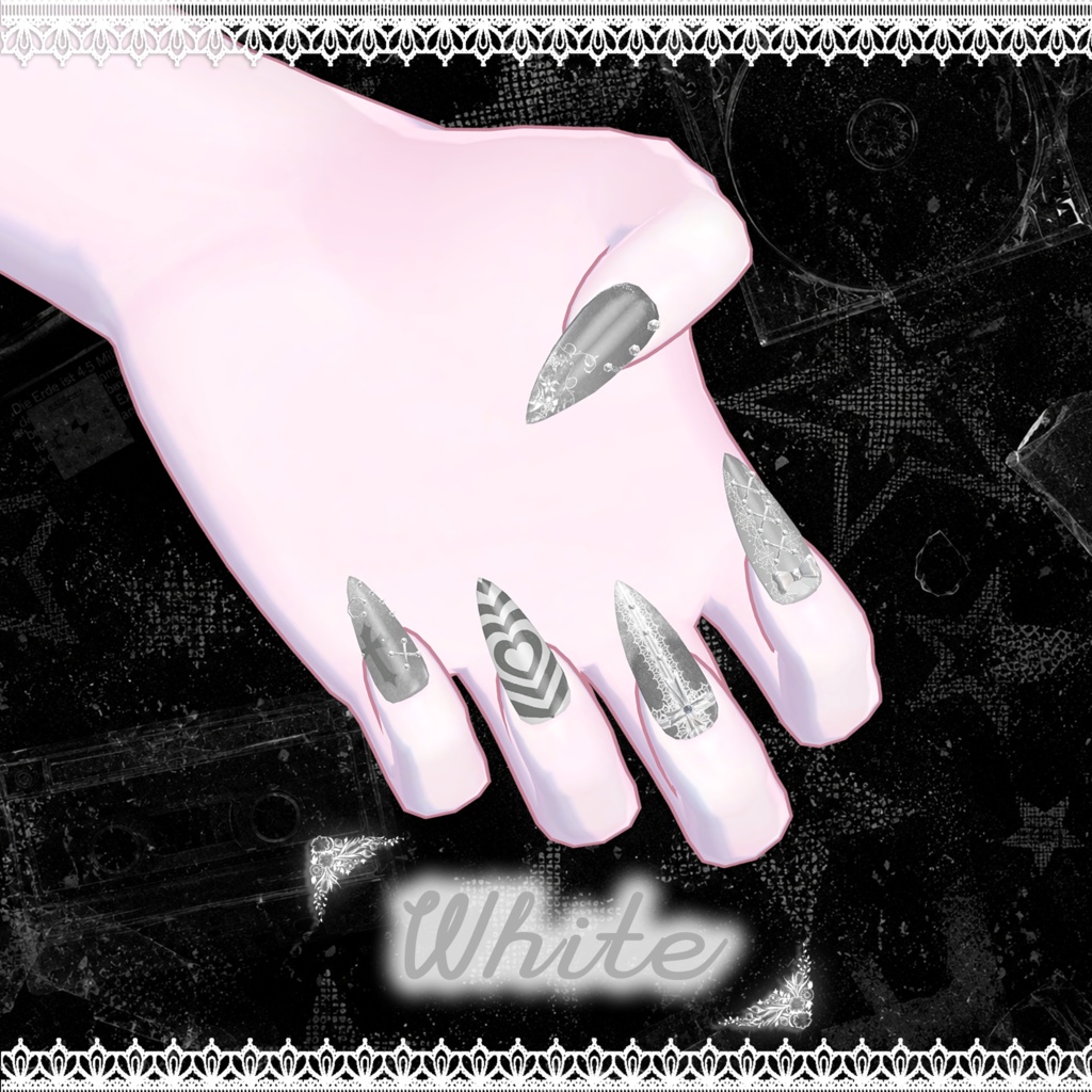 【12Avatars】Kitsch Nail ♰🖤