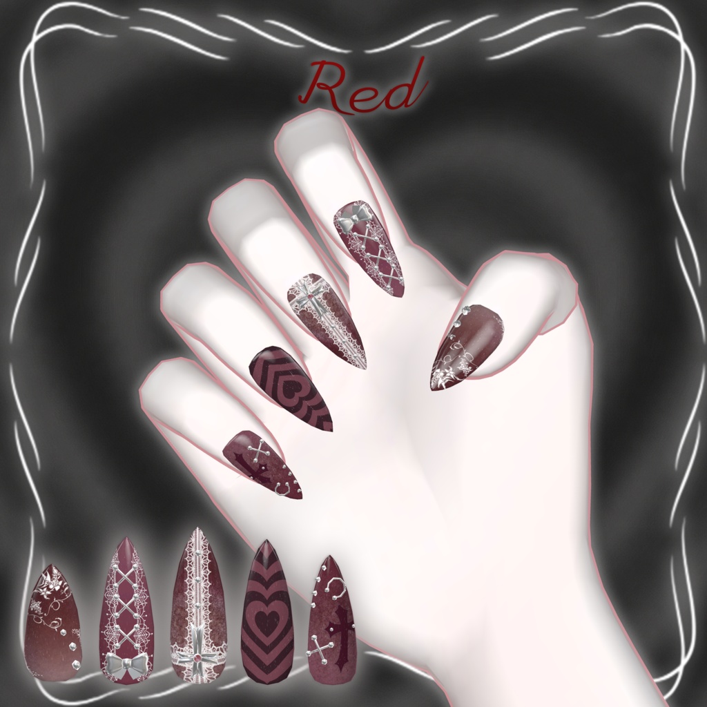 【11Avatars】Kitsch Nail ♰🖤