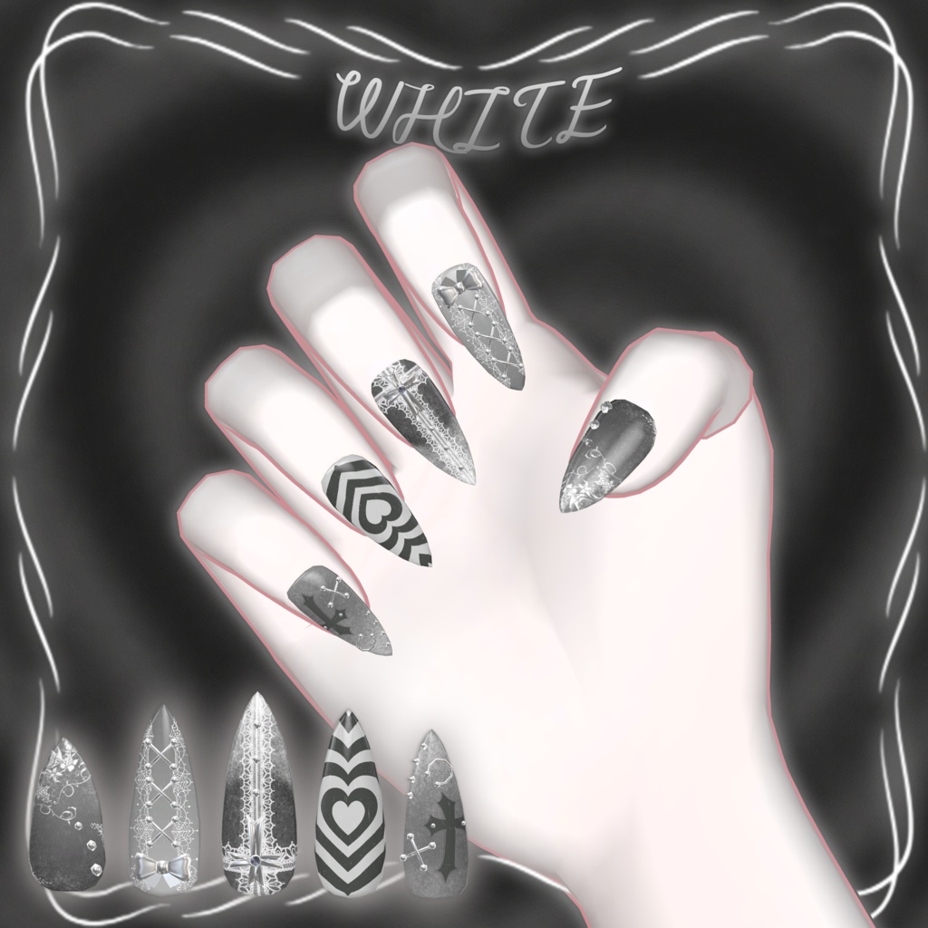 【11Avatars】Kitsch Nail ♰🖤