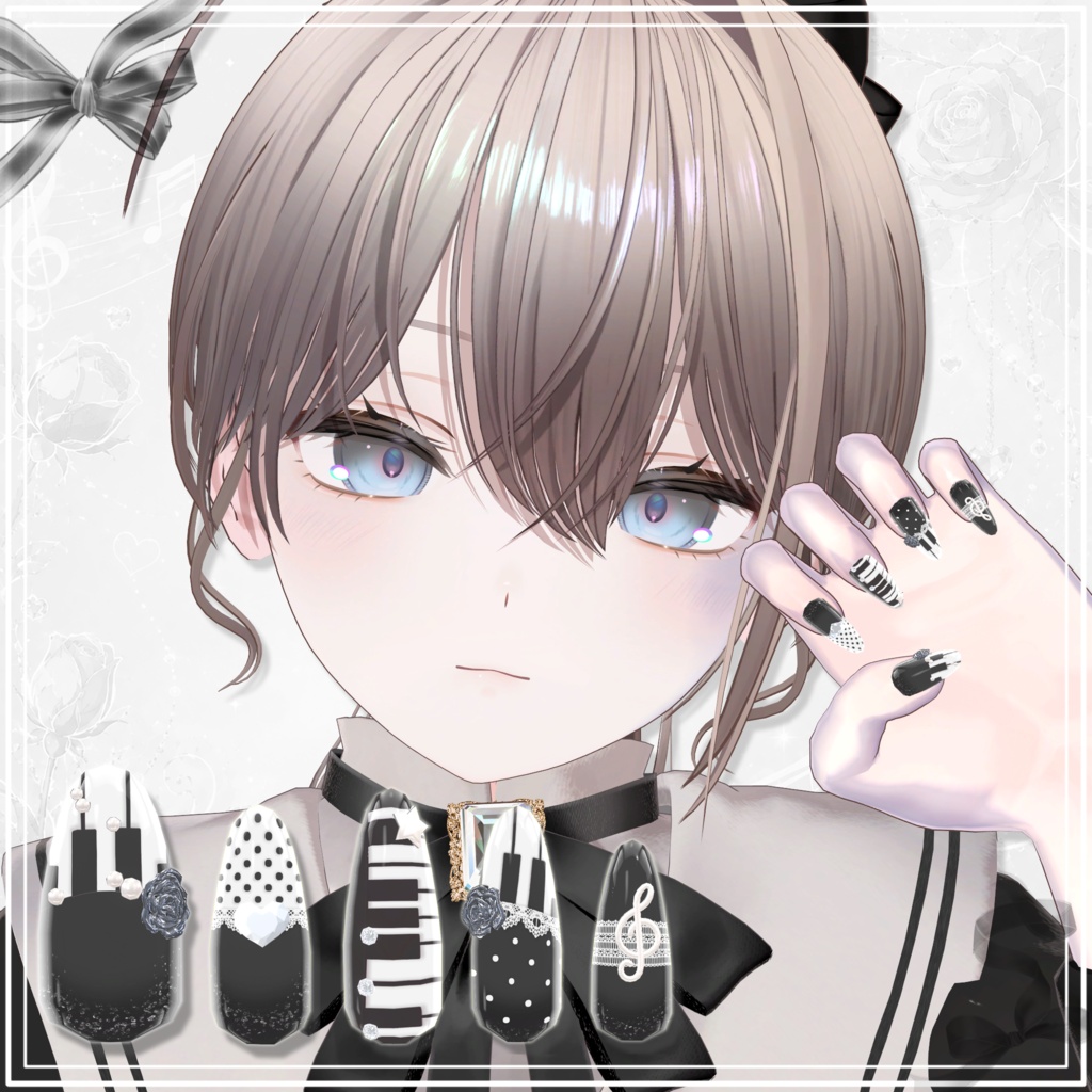 【13Avatars】 Piano Rose Nail 🎹