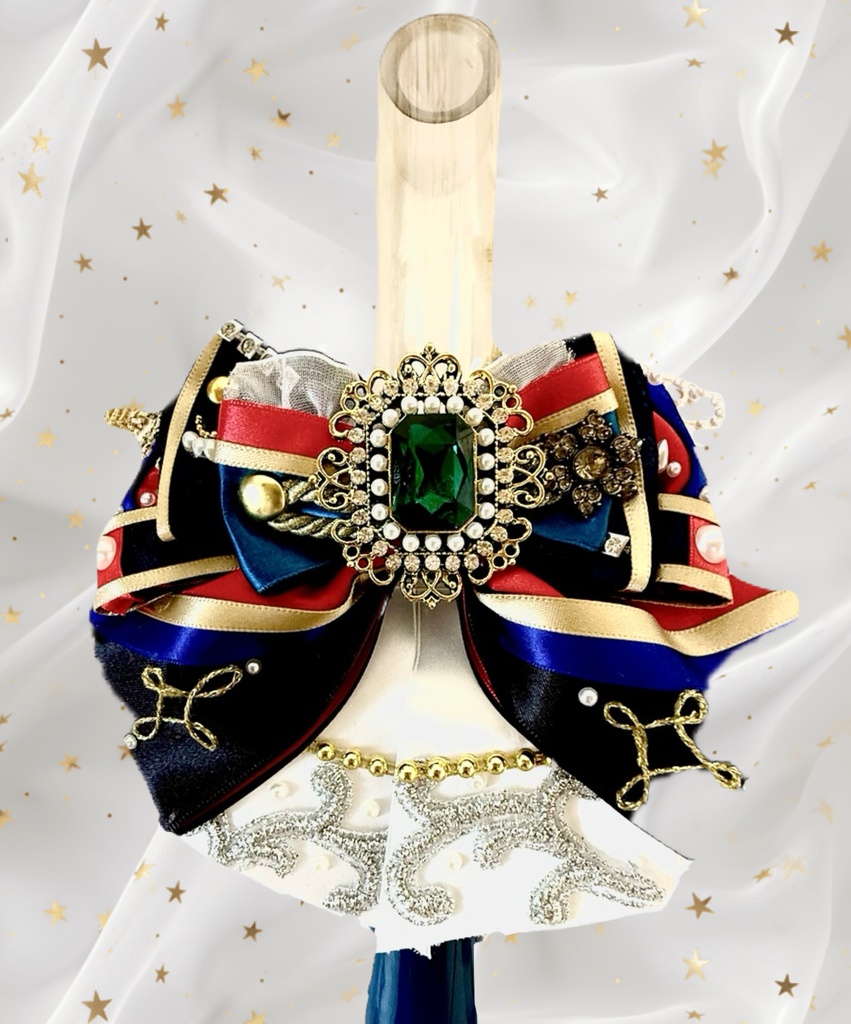 🌟 #天祥院英智 フィーチャー2 『絢爛遊戯』衣装モチーフ🌟 ”ペンラリボン*バレッタにもなる” リボンチャーム🎀