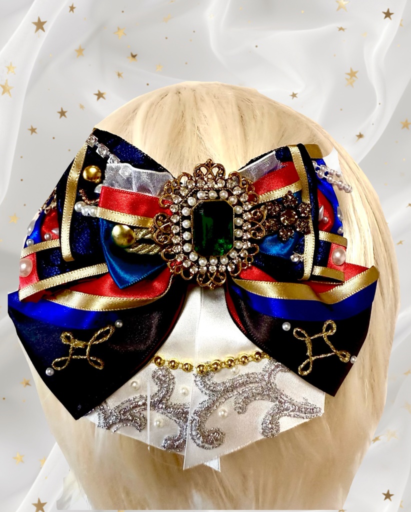 🌟 #天祥院英智 フィーチャー2 『絢爛遊戯』衣装モチーフ🌟 ”ペンラリボン*バレッタにもなる” リボンチャーム🎀