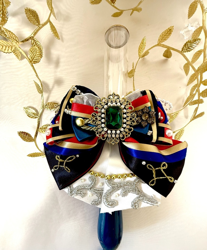 🌟 #天祥院英智 フィーチャー2 『絢爛遊戯』衣装モチーフ🌟 ”ペンラリボン*バレッタにもなる” リボンチャーム🎀