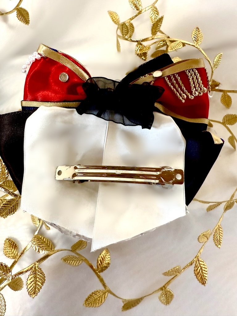 🌟 #天祥院英智 フィーチャー2 『絢爛遊戯』衣装モチーフ🌟 ”ペンラリボン*バレッタにもなる” リボンチャーム🎀