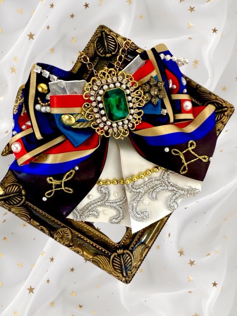 🌟 #天祥院英智 フィーチャー2 『絢爛遊戯』衣装モチーフ🌟 ”ペンラリボン*バレッタにもなる” リボンチャーム🎀