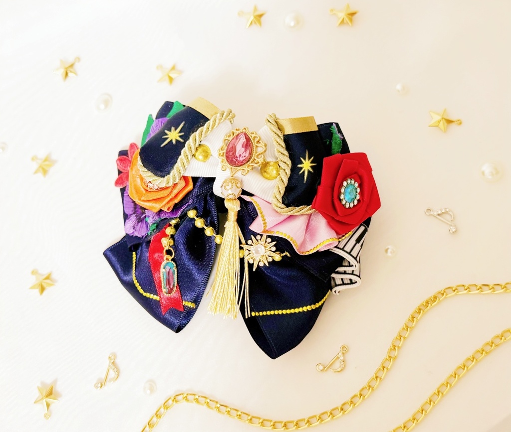 ⚡️🎵 #Switch 『Wish upon a MUSIC!!』衣装モチーフ🎵⚡️ ”ペンラリボン＊バレッタにもなる” リボンチャーム🎀