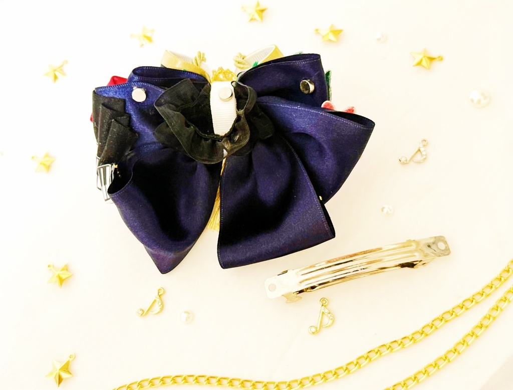 ⚡️🎵 #Switch 『Wish upon a MUSIC!!』衣装モチーフ🎵⚡️ ”ペンラリボン*バレッタにもなる” リボンチャーム🎀