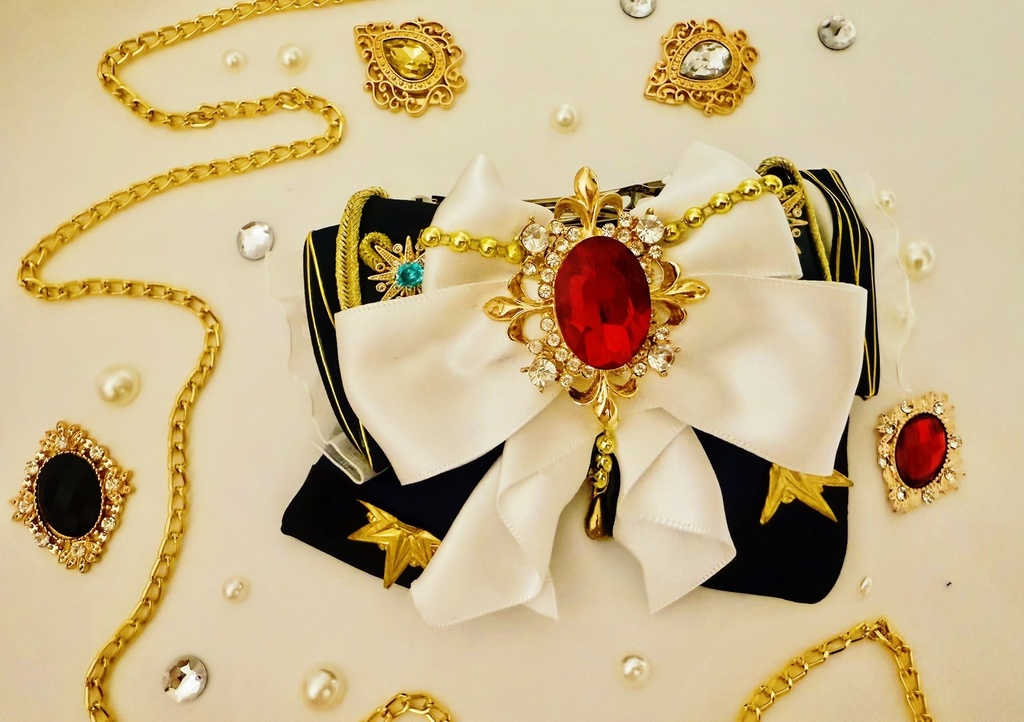 🥀🌟 #Valkyrie 『星の鳴動響きし時に』衣装モチーフ🌟🥀 ”ペンラリボン*バレッタにもなる” リボンチャーム🎀