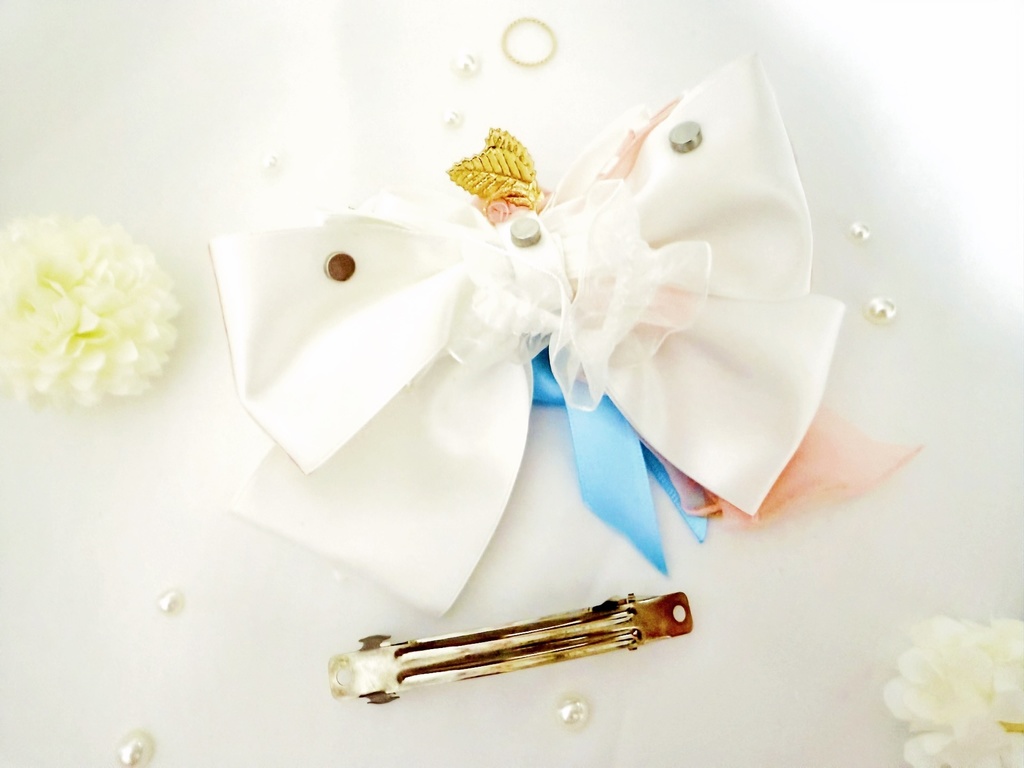 🩷💍 #2wink 『Twin Wedding Vows 』衣装モチーフ💍🩵 ”ペンラリボン*バレッタにもなる” リボンチャーム🎀