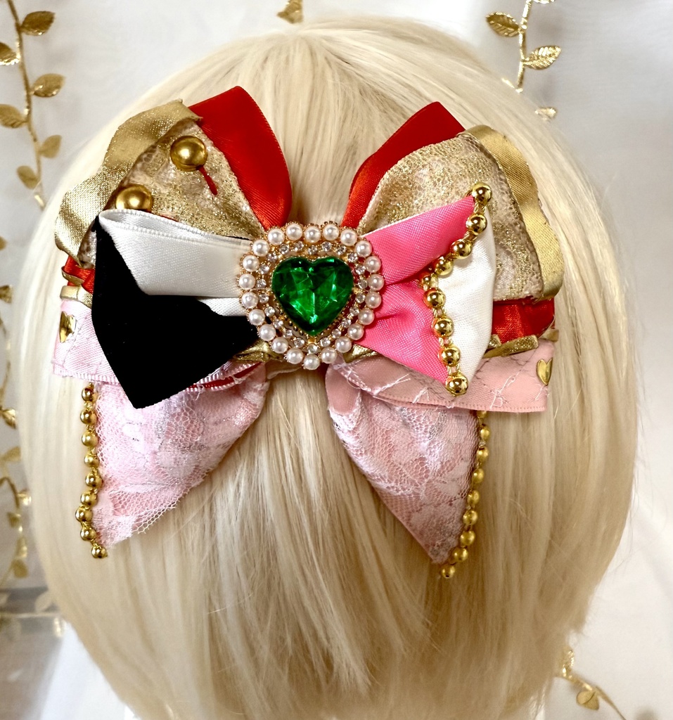 ⚔️❤️ Knights Heart Collector 『ラブコレクター』衣装モチーフ❤️⚔️ ”ペンラリボン*バレッタにもなる” リボンチャーム🎀✨