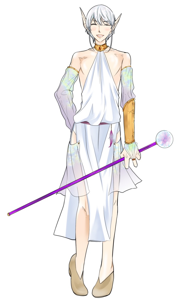 【立ち絵販売】中性的な青年キャラ(ファンタジー)