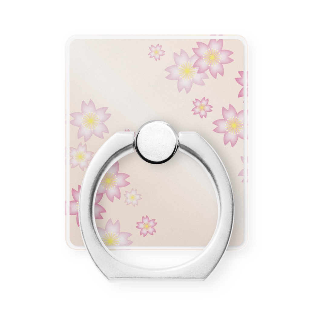 0121 花柄 桜 4 スマホリング