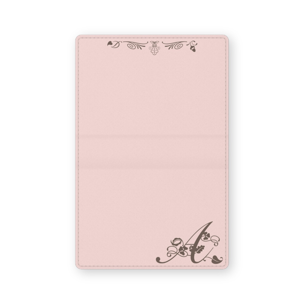 0129　アルファベット　イニシャル　A　ピンク　1　カードケース　名刺ケース