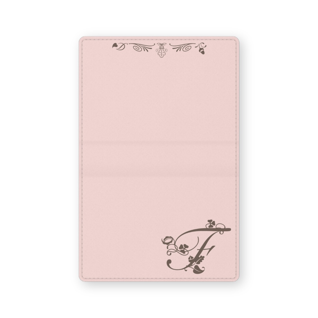 0134　アルファベット　イニシャル　F　ピンク　6　カードケース　名刺ケース